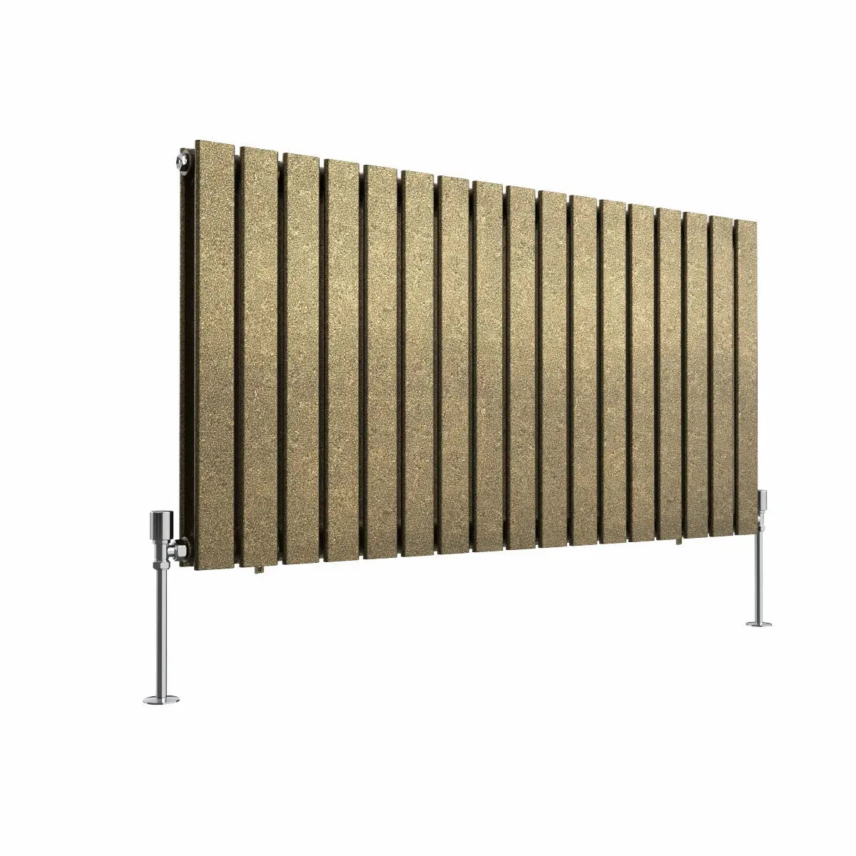 San Remo - Modern horizontal flat panel radiator blackened gold