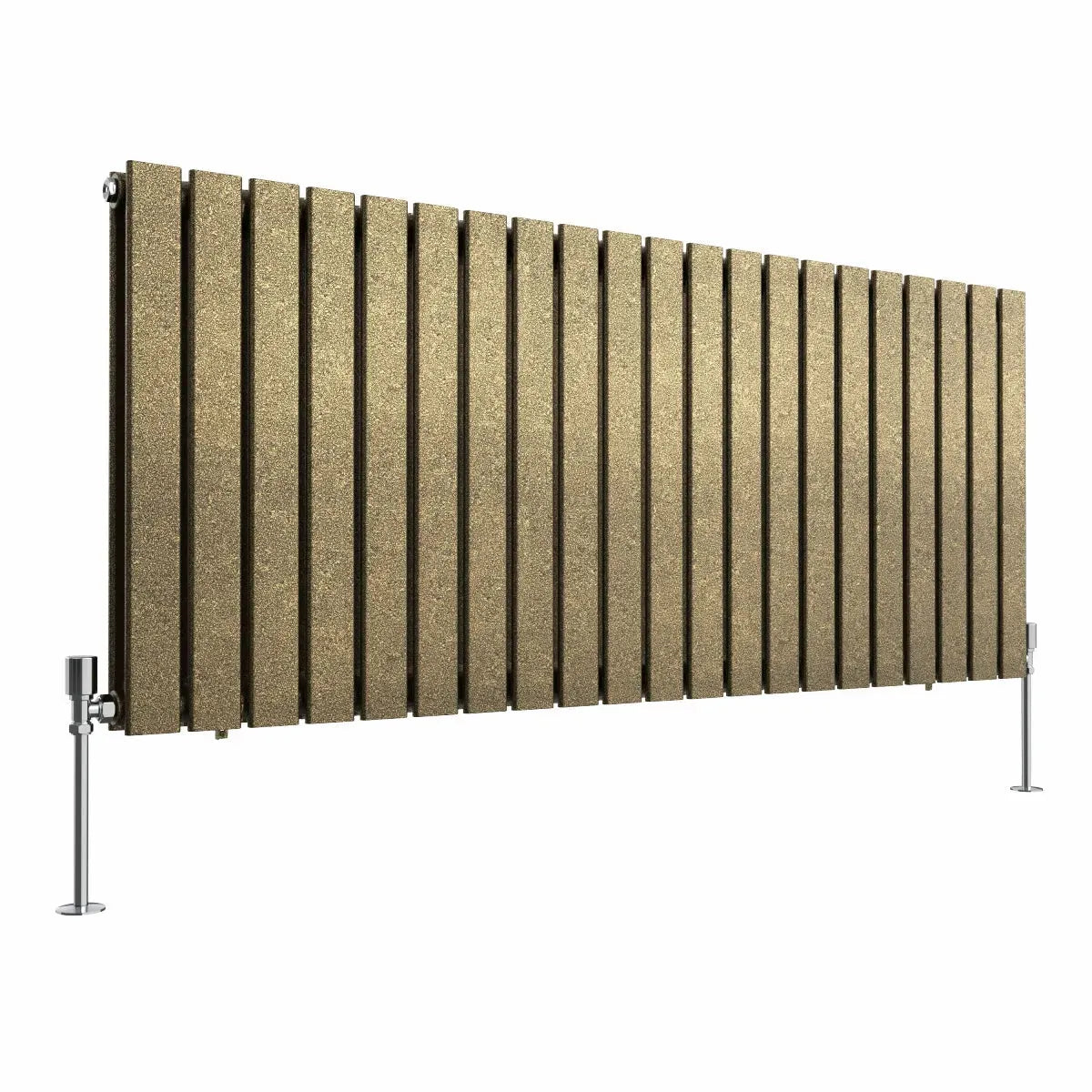 San Remo - Modern horizontal flat panel radiator blackened gold