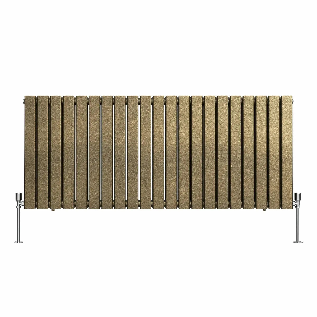 San Remo - Modern horizontal flat panel radiator blackened gold