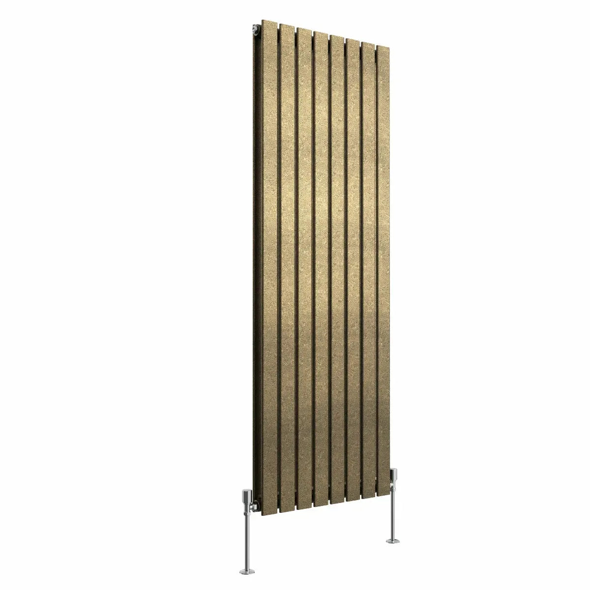 San Remo - Modern vertical flat panel radiator blackened gold