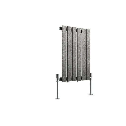 San Remo - Modern horizontal flat panel radiator blackened silver