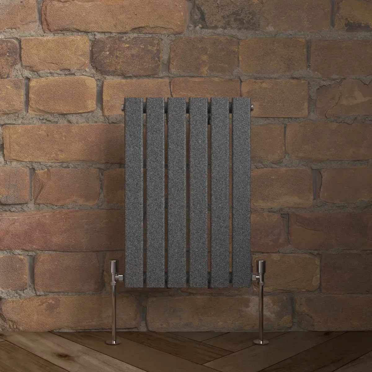 San Remo - Modern horizontal flat panel radiator blackened silver