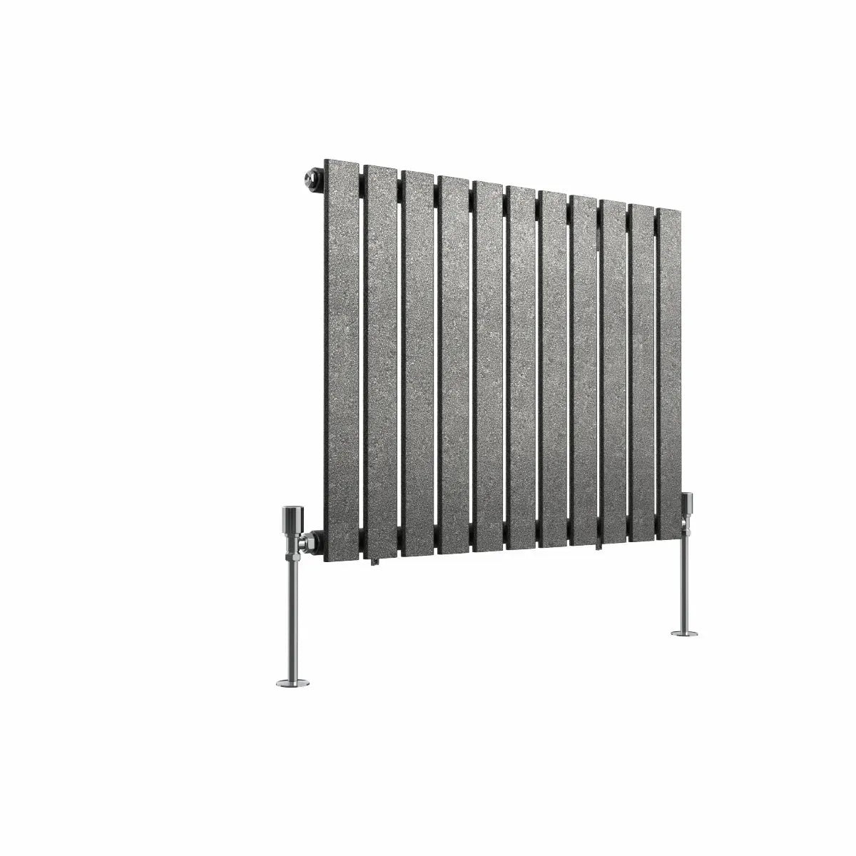 San Remo - Modern horizontal flat panel radiator blackened silver