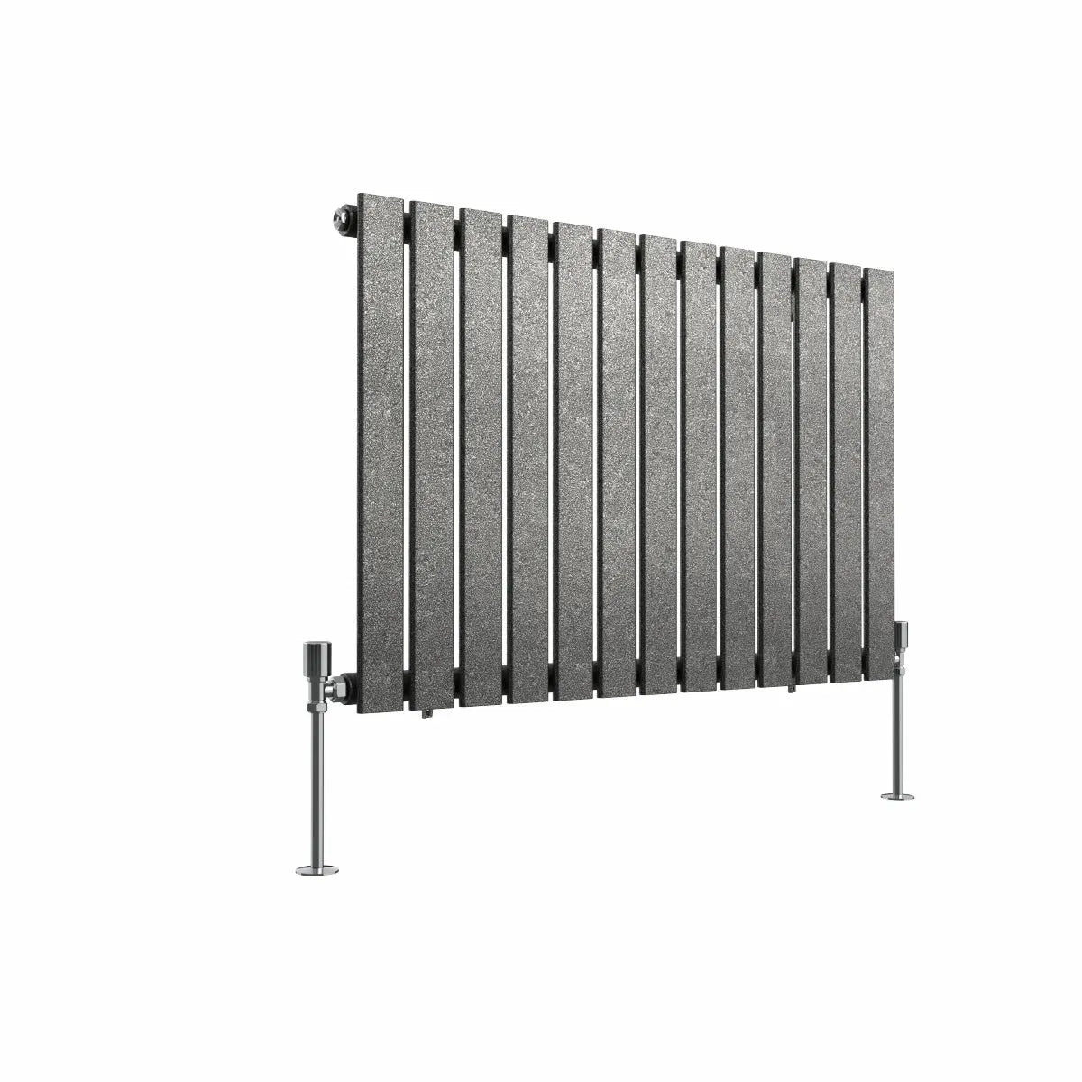 San Remo - Modern horizontal flat panel radiator blackened silver