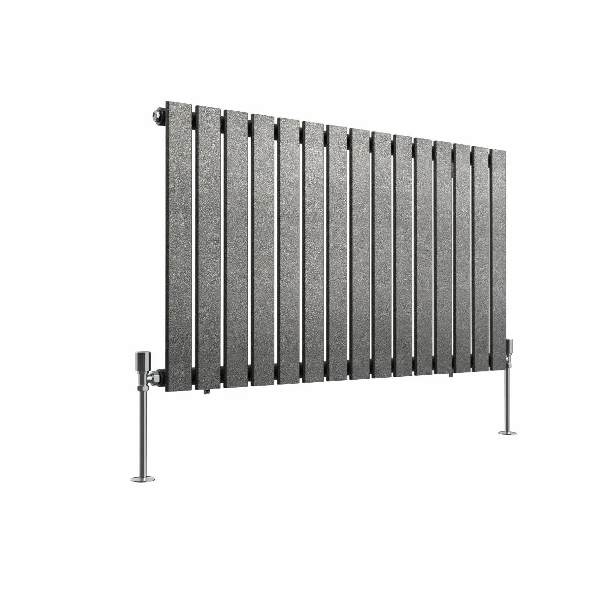 San Remo - Modern horizontal flat panel radiator blackened silver