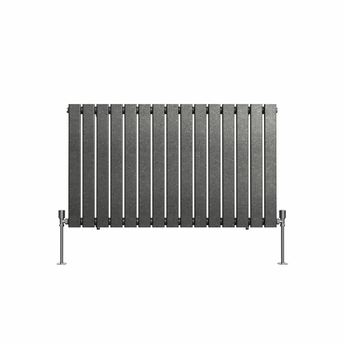 San Remo - Modern horizontal flat panel radiator blackened silver