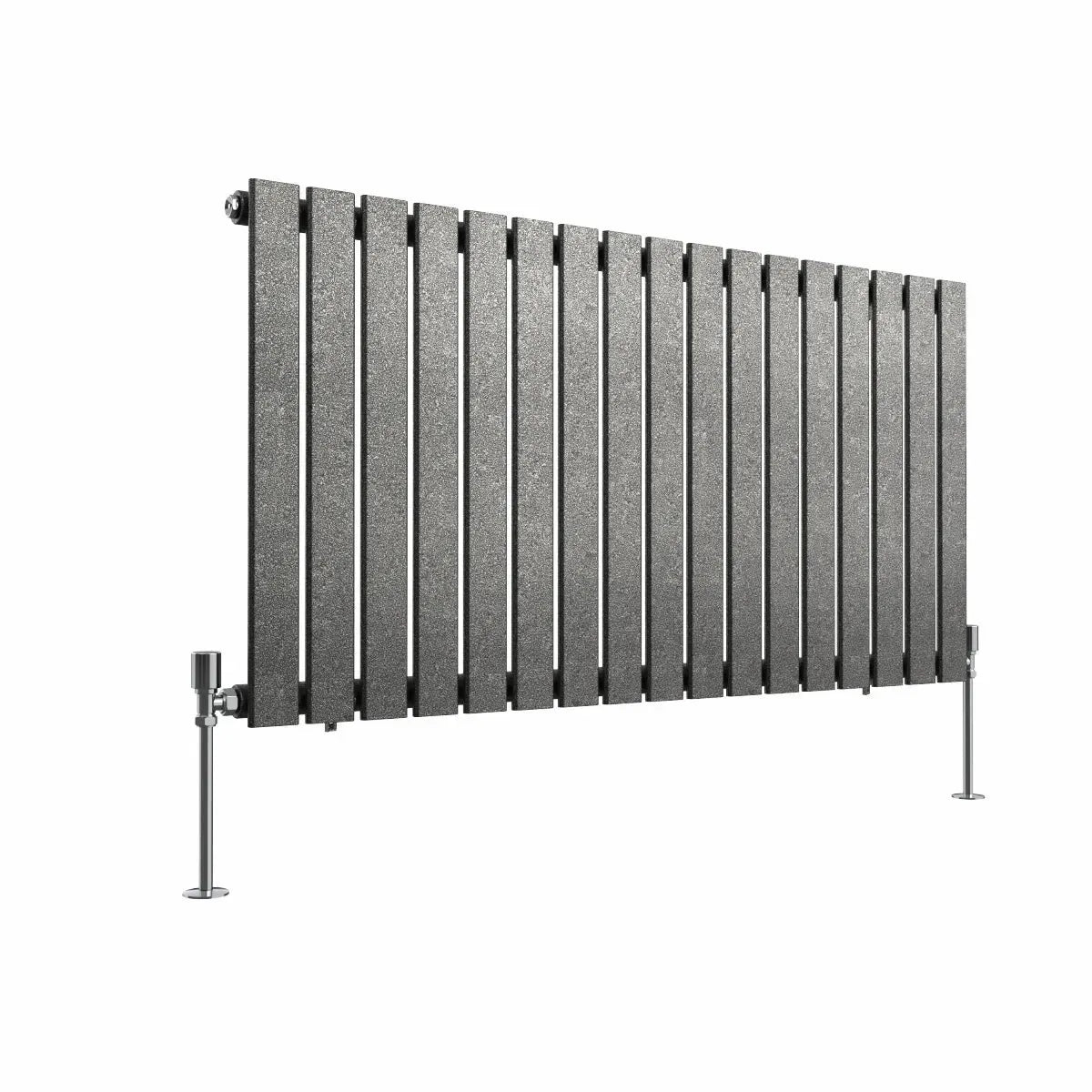 San Remo - Modern horizontal flat panel radiator blackened silver