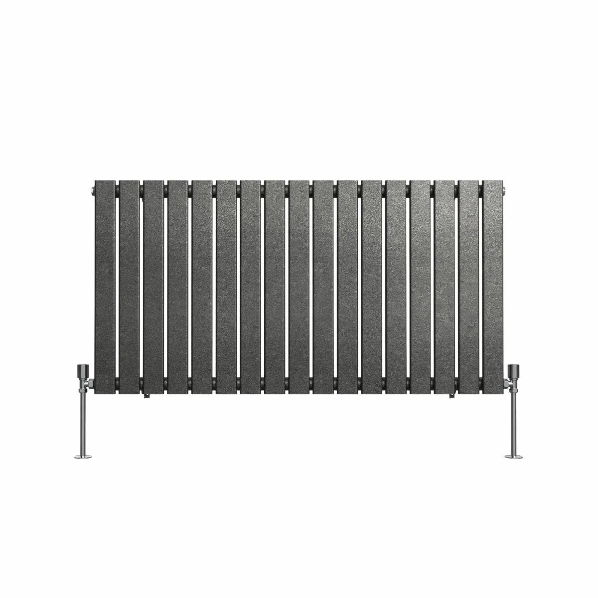 San Remo - Modern horizontal flat panel radiator blackened silver