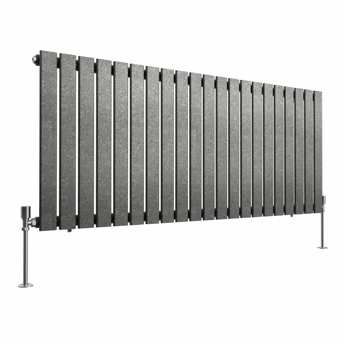 San Remo - Modern horizontal flat panel radiator blackened silver