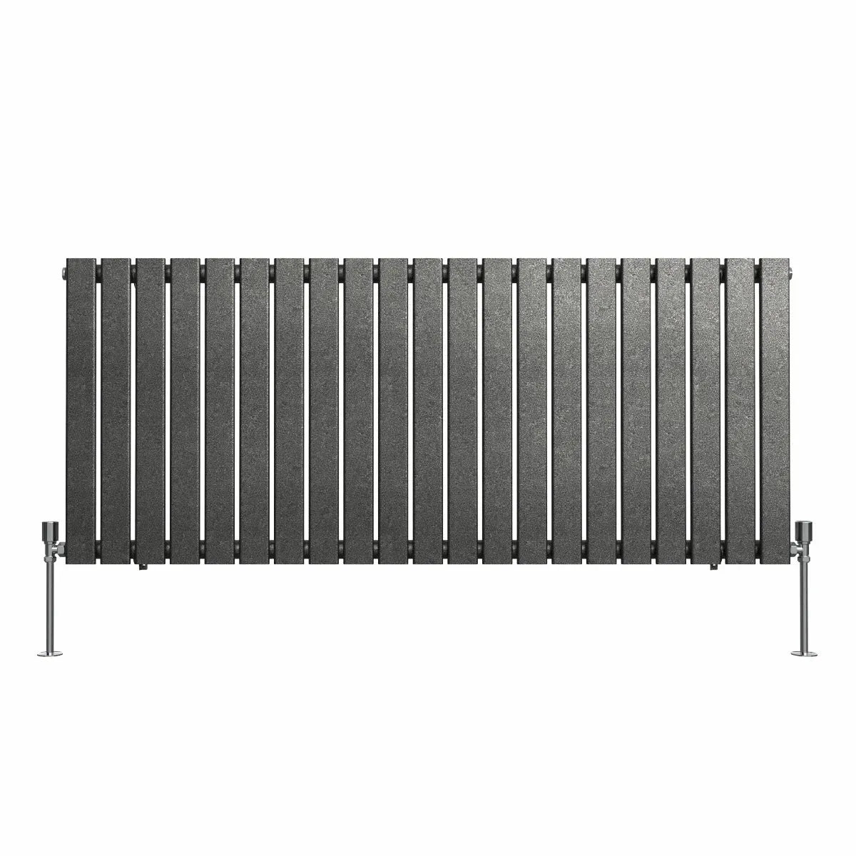 San Remo - Modern horizontal flat panel radiator blackened silver