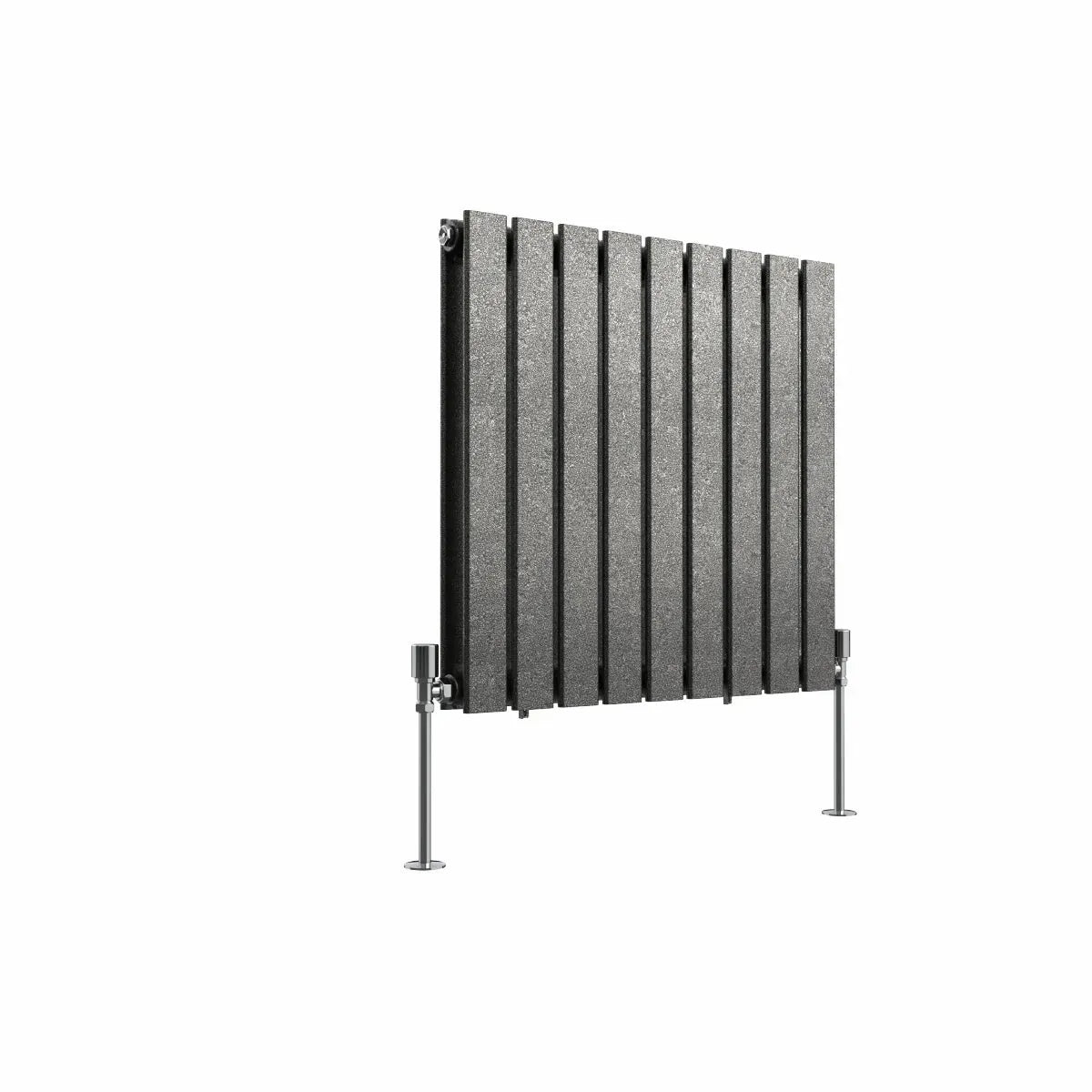 San Remo - Modern horizontal flat panel radiator blackened silver