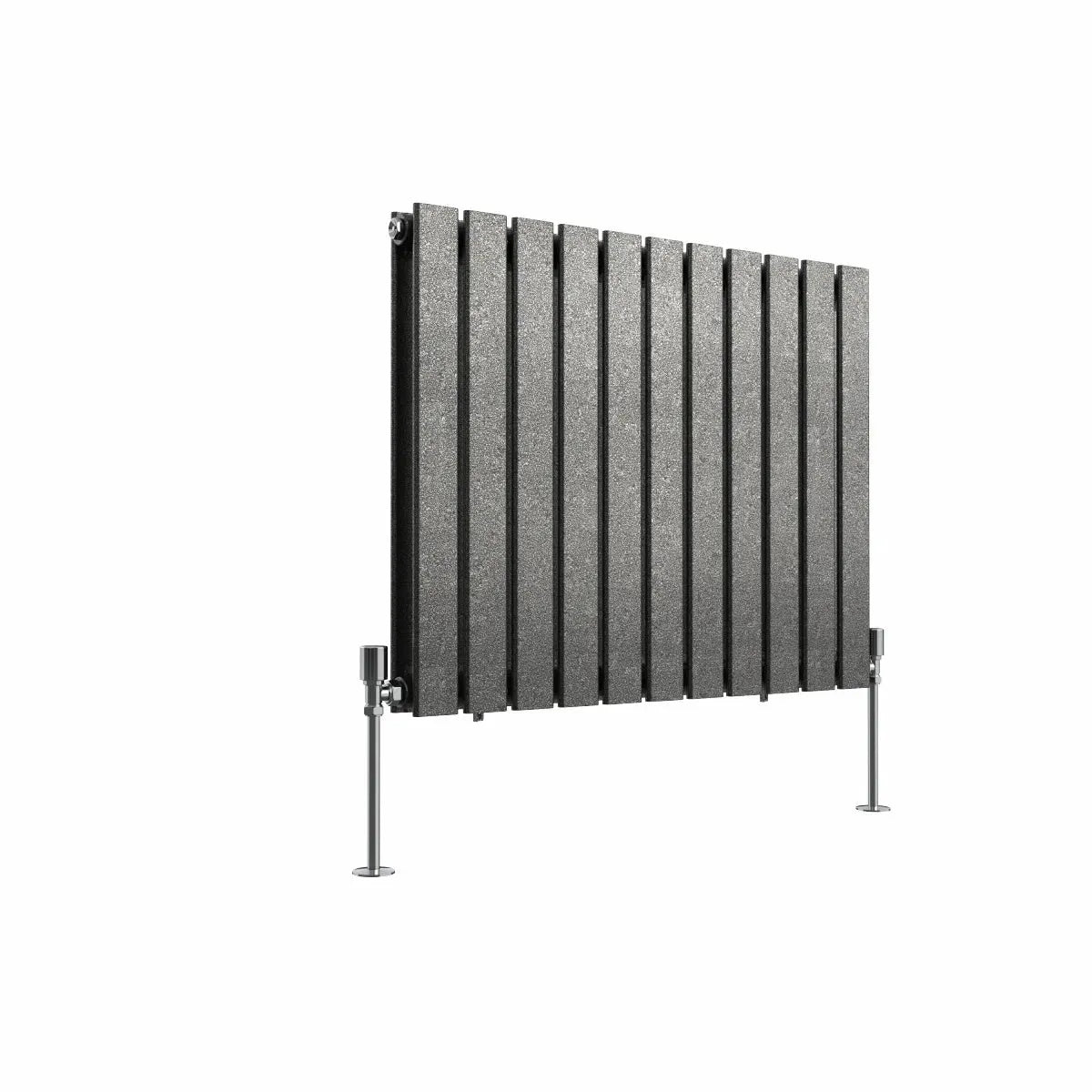 San Remo - Modern horizontal flat panel radiator blackened silver