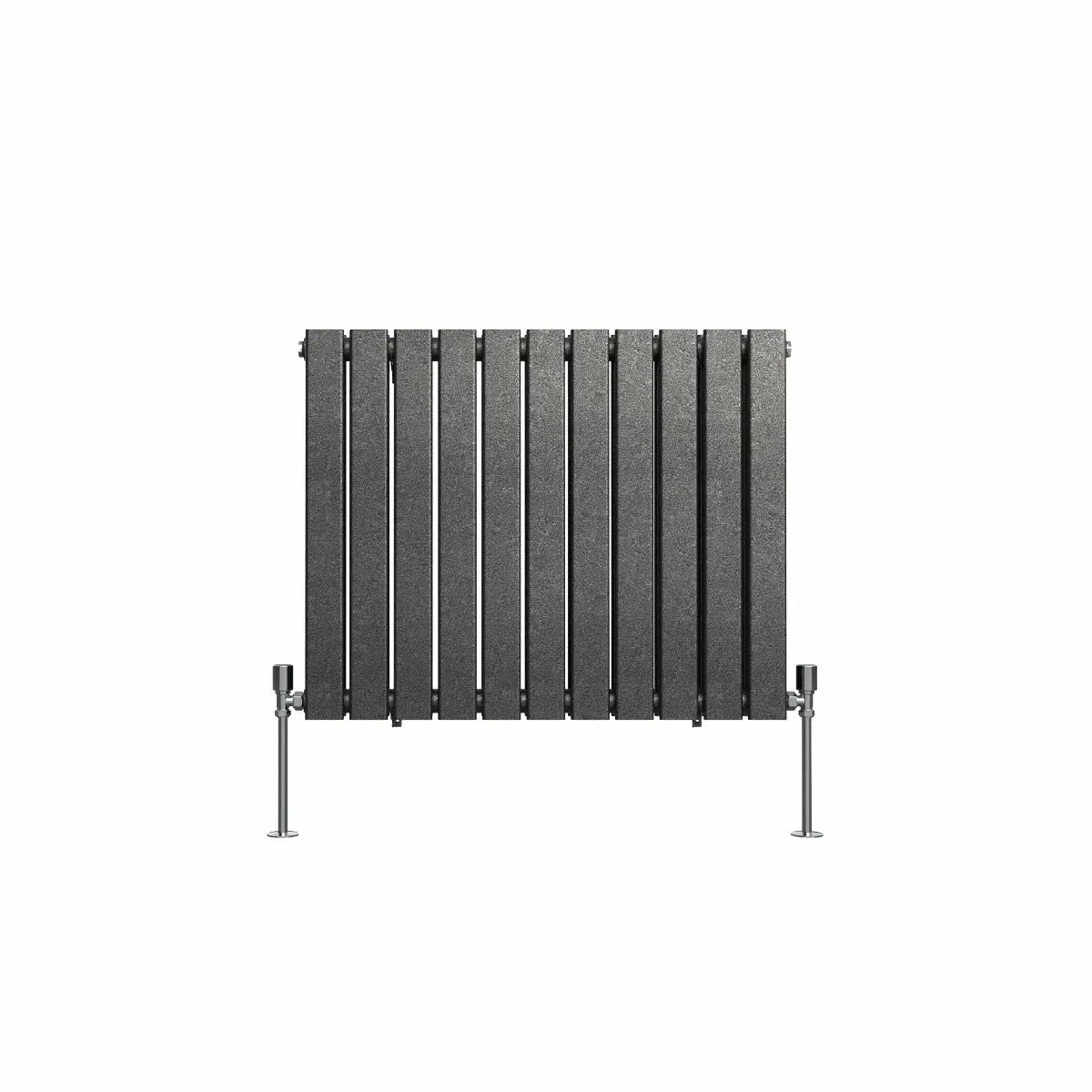 San Remo - Modern horizontal flat panel radiator blackened silver