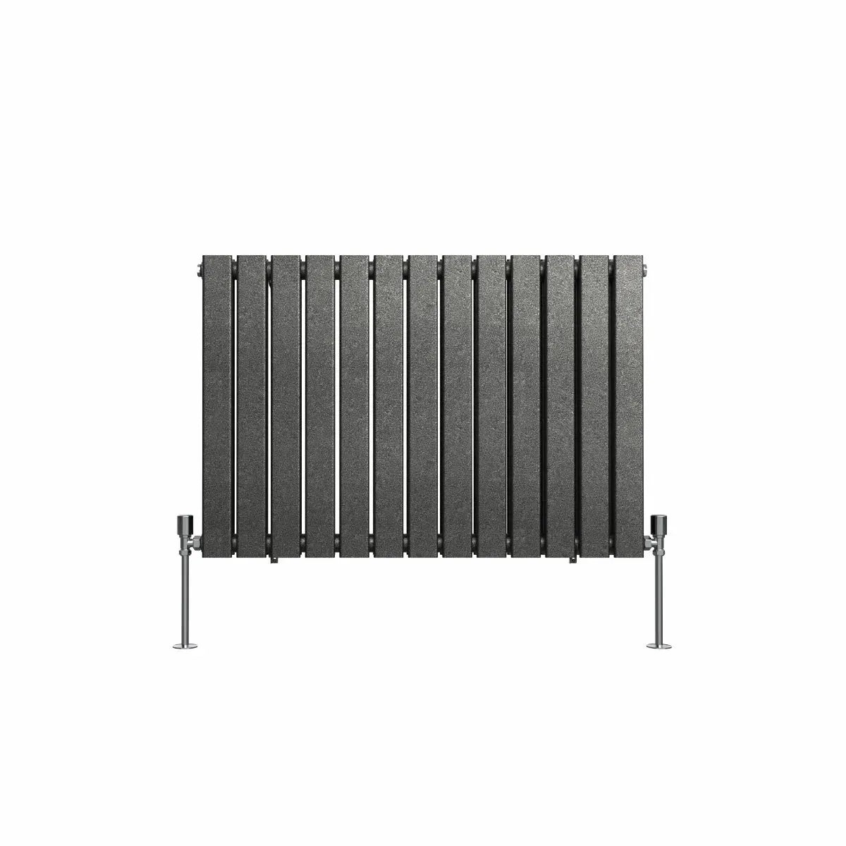 San Remo - Modern horizontal flat panel radiator blackened silver