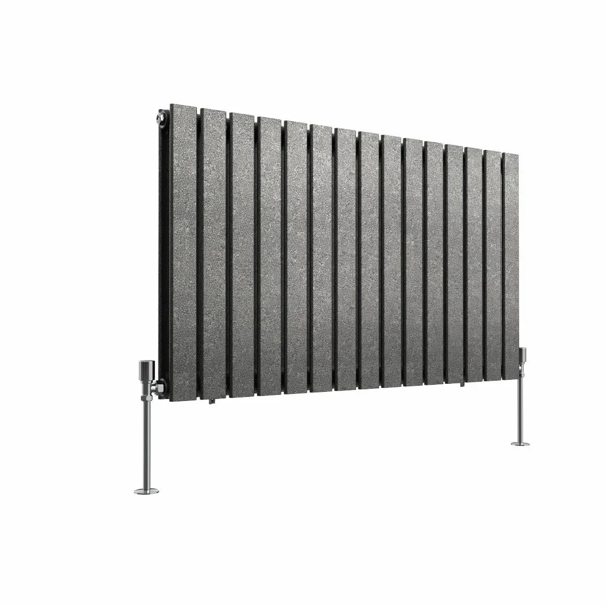 San Remo - Modern horizontal flat panel radiator blackened silver