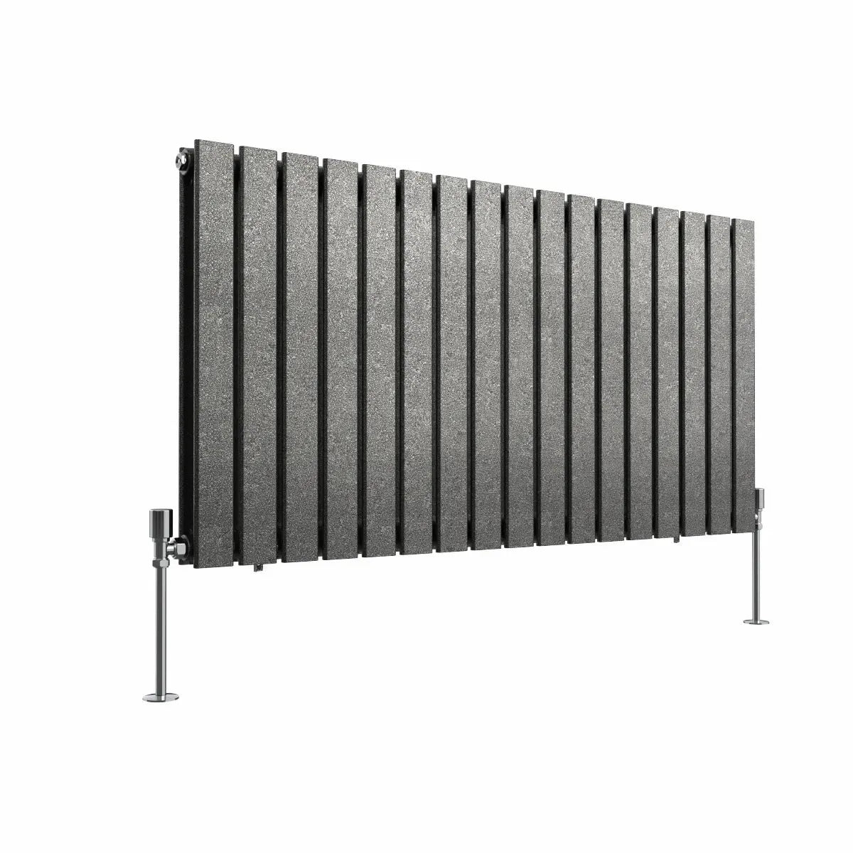 San Remo - Modern horizontal flat panel radiator blackened silver