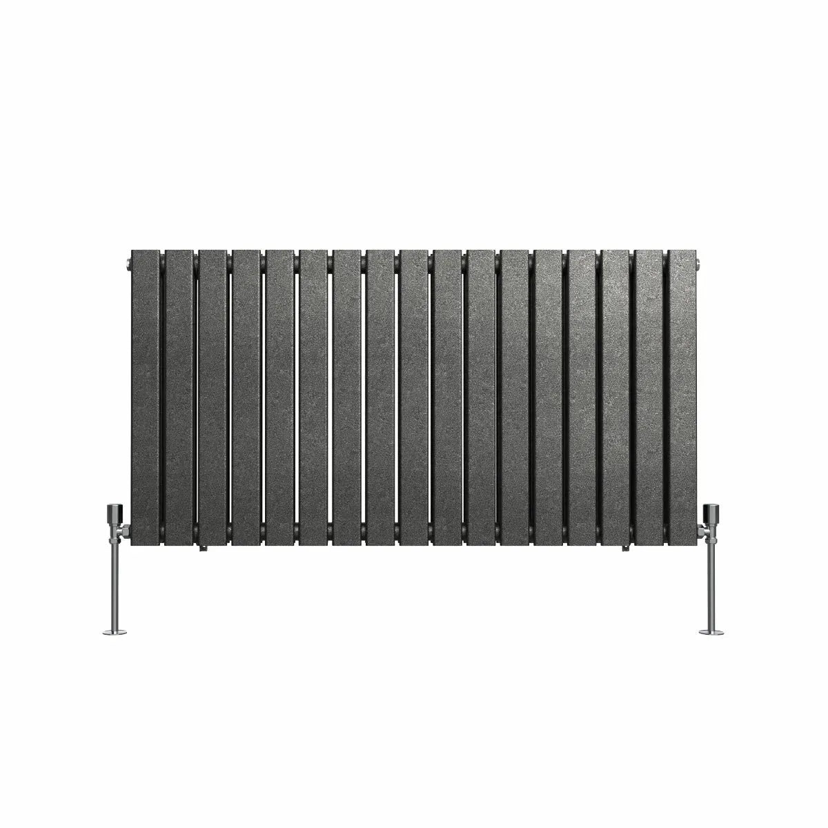 San Remo - Modern horizontal flat panel radiator blackened silver