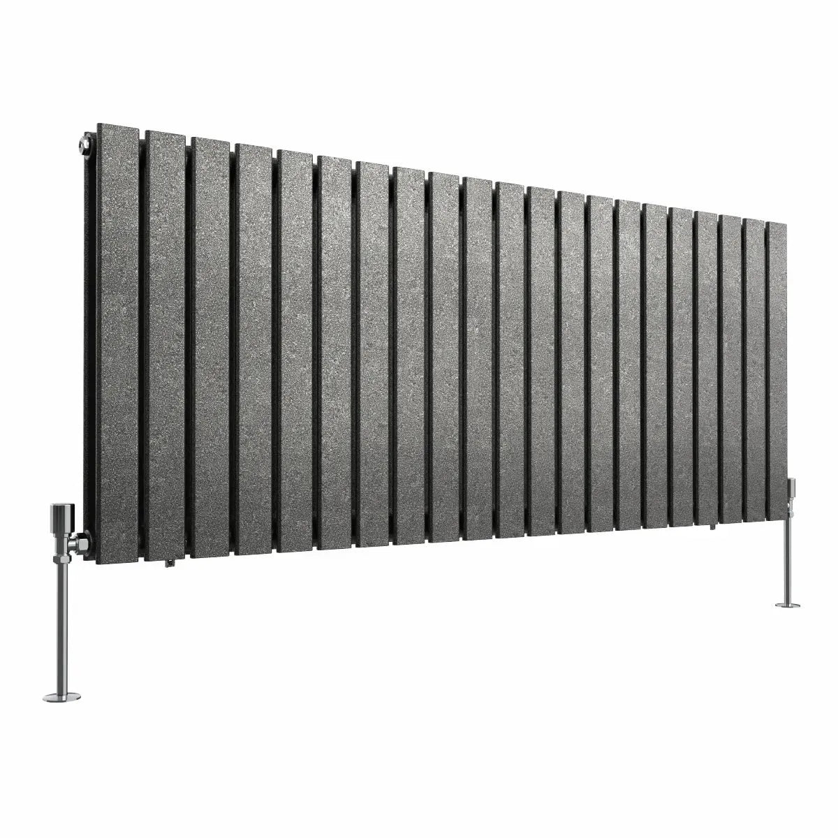 San Remo - Modern horizontal flat panel radiator blackened silver