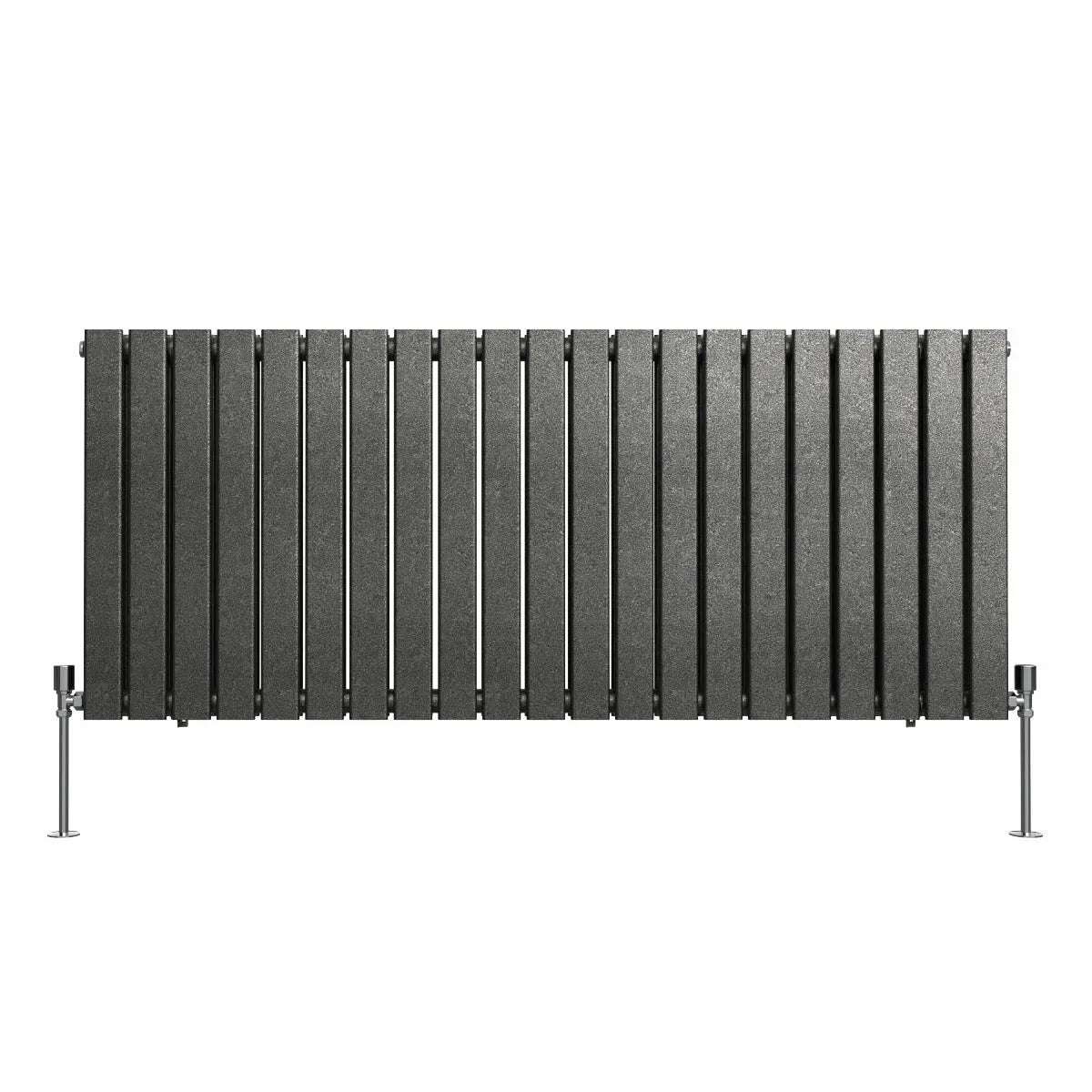 San Remo - Modern horizontal flat panel radiator blackened silver