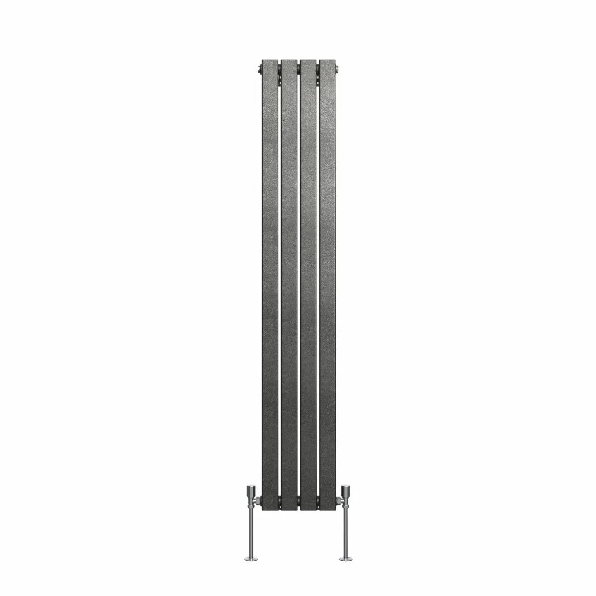 San Remo - Modern vertical flat panel radiator blackened silver