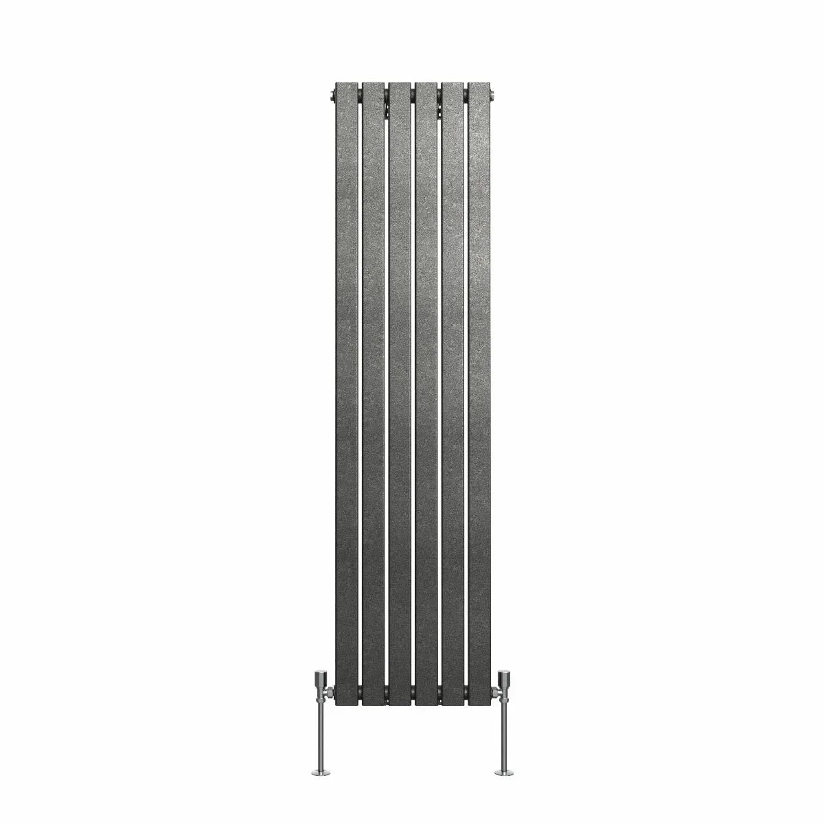 San Remo - Modern vertical flat panel radiator blackened silver