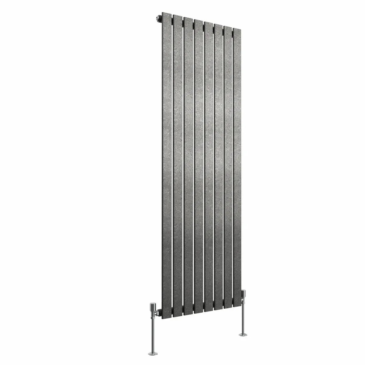 San Remo - Modern vertical flat panel radiator blackened silver