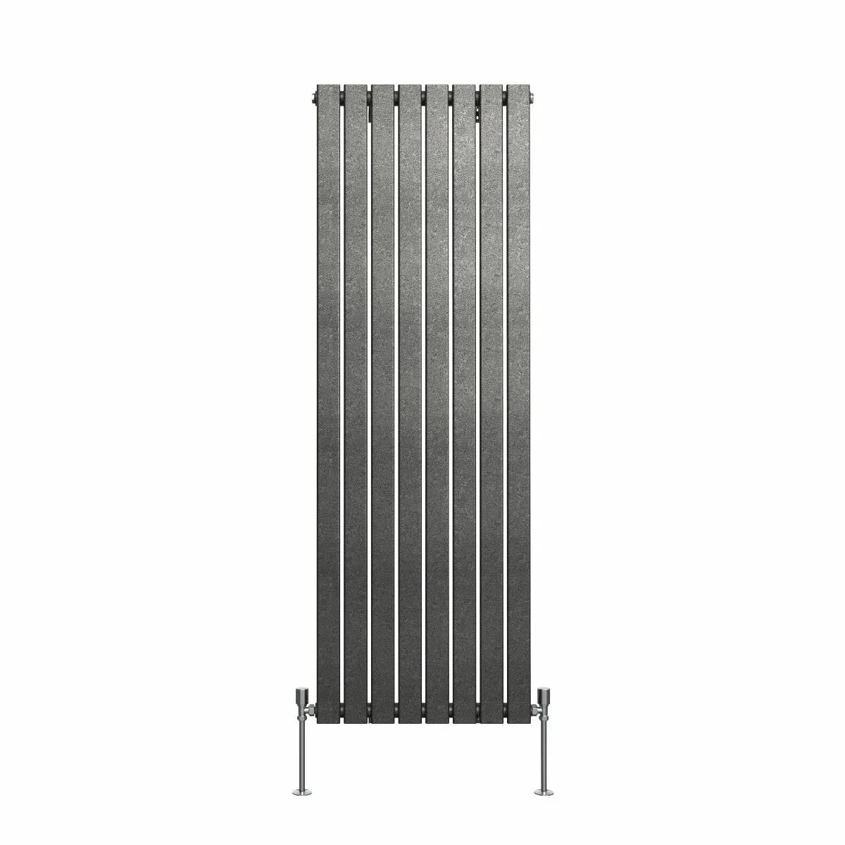 San Remo - Modern vertical flat panel radiator blackened silver