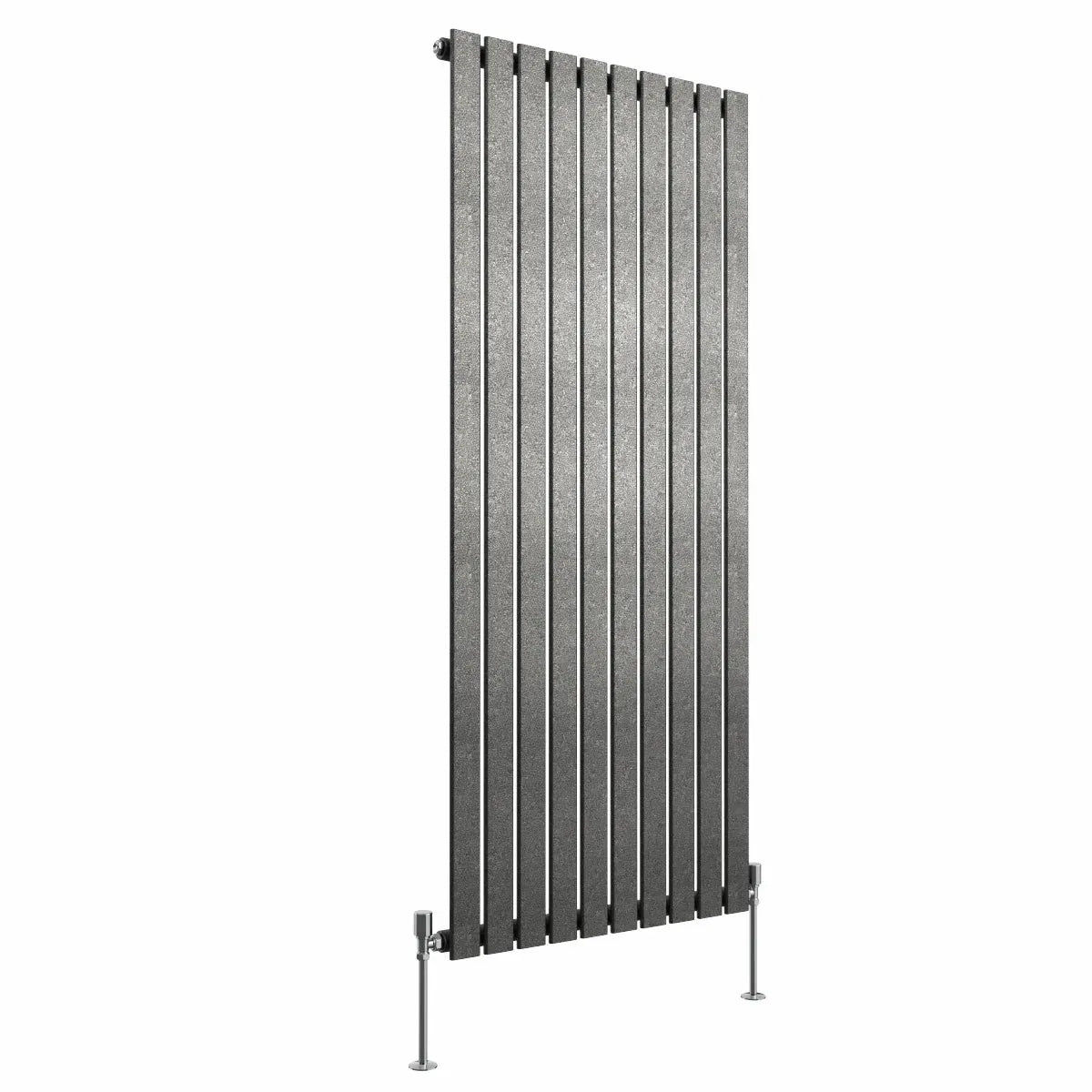 San Remo - Modern vertical flat panel radiator blackened silver