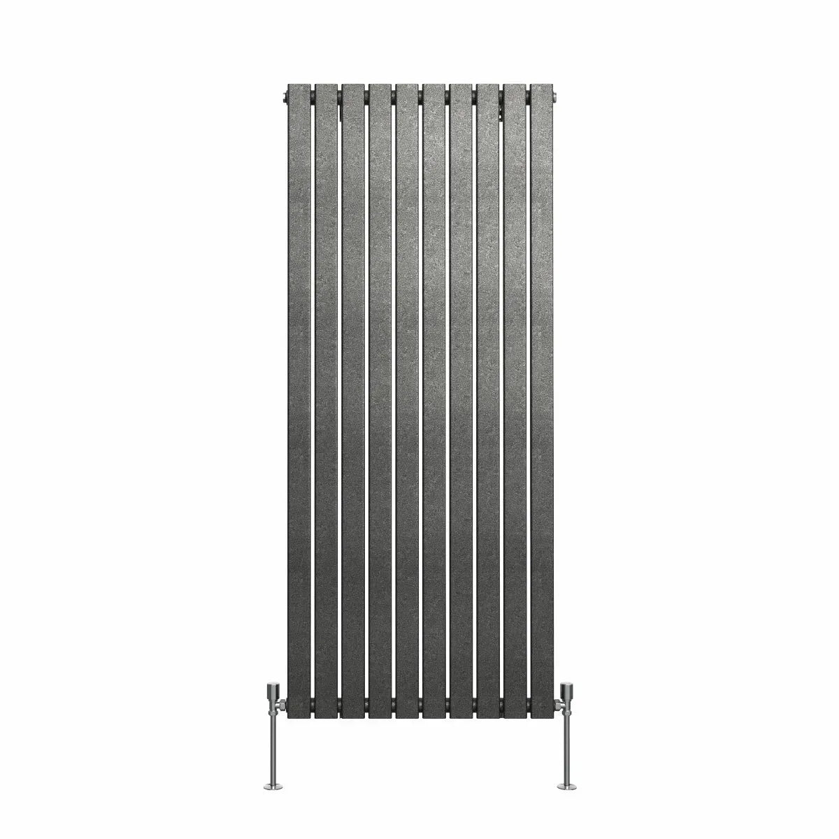 San Remo - Modern vertical flat panel radiator blackened silver