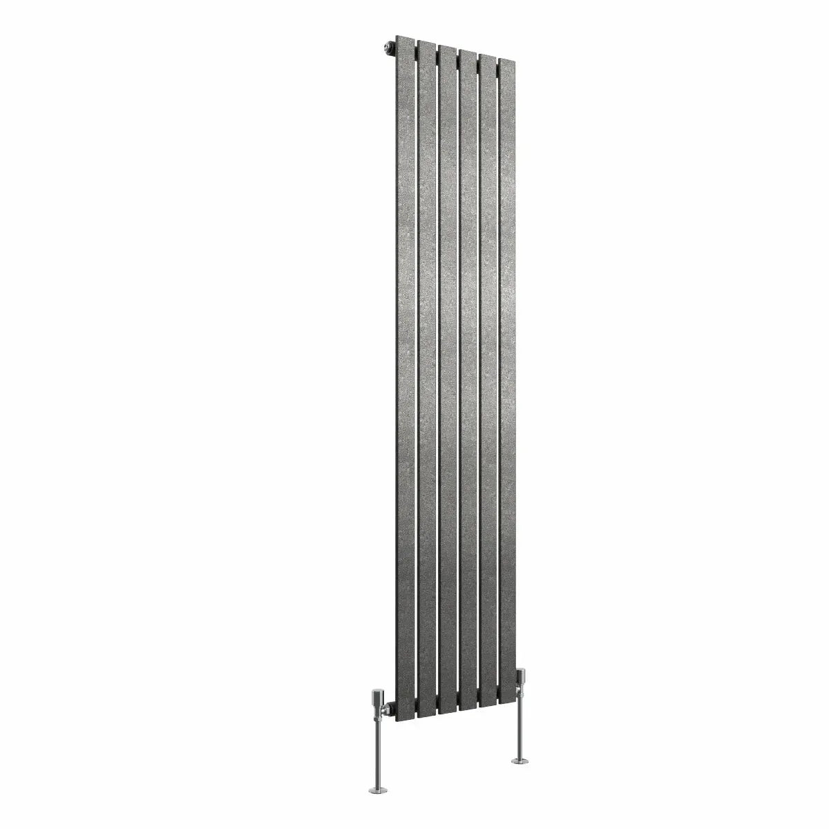 San Remo - Modern vertical flat panel radiator blackened silver