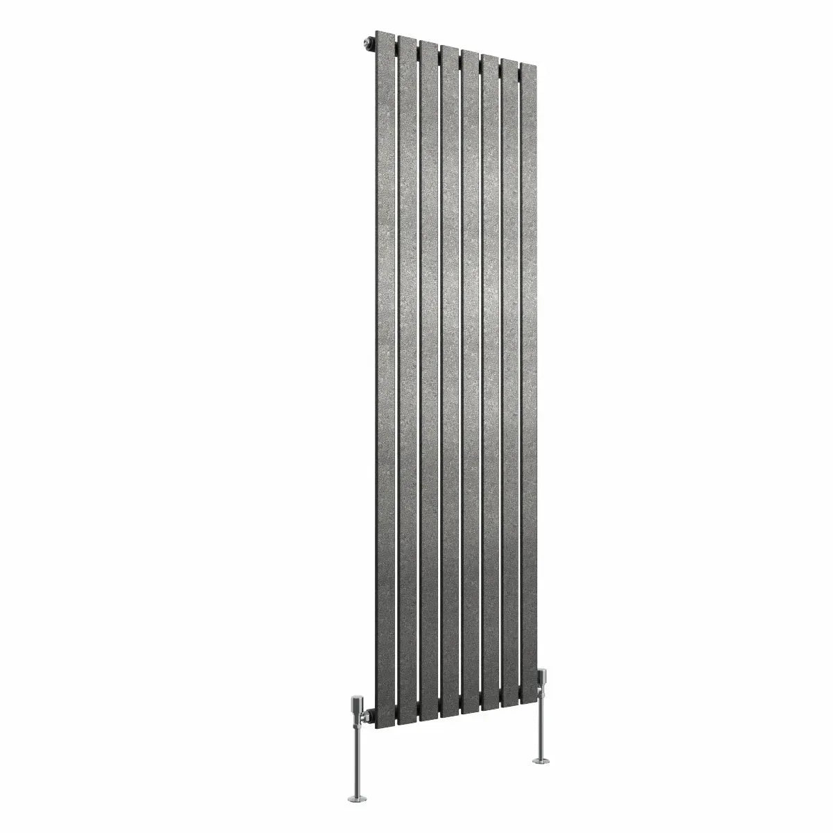 San Remo - Modern vertical flat panel radiator blackened silver