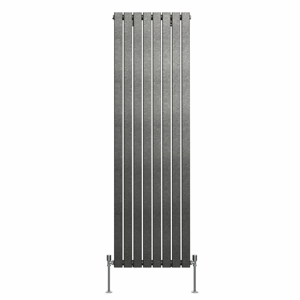 San Remo - Modern vertical flat panel radiator blackened silver