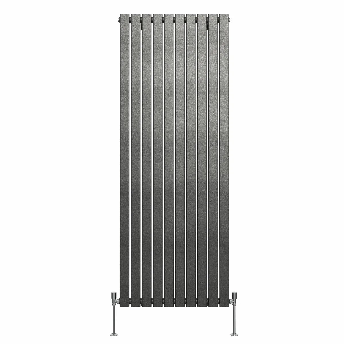 San Remo - Modern vertical flat panel radiator blackened silver