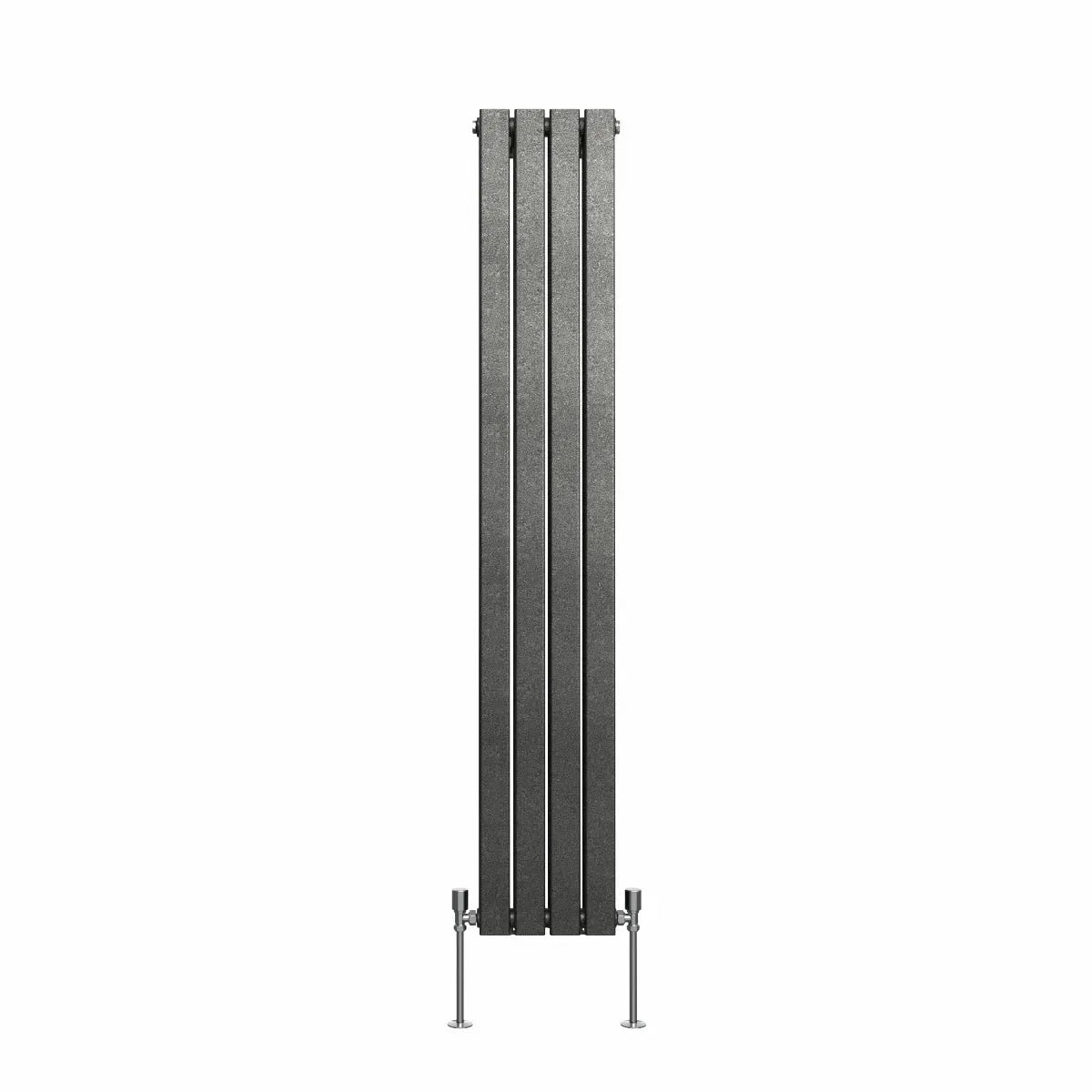 San Remo - Modern vertical flat panel radiator blackened silver