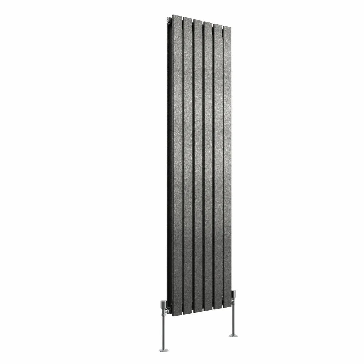 San Remo - Modern vertical flat panel radiator blackened silver