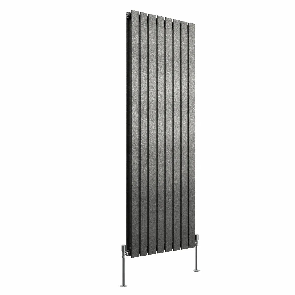 San Remo - Modern vertical flat panel radiator blackened silver