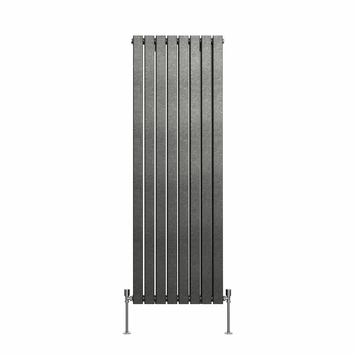 San Remo - Modern vertical flat panel radiator blackened silver