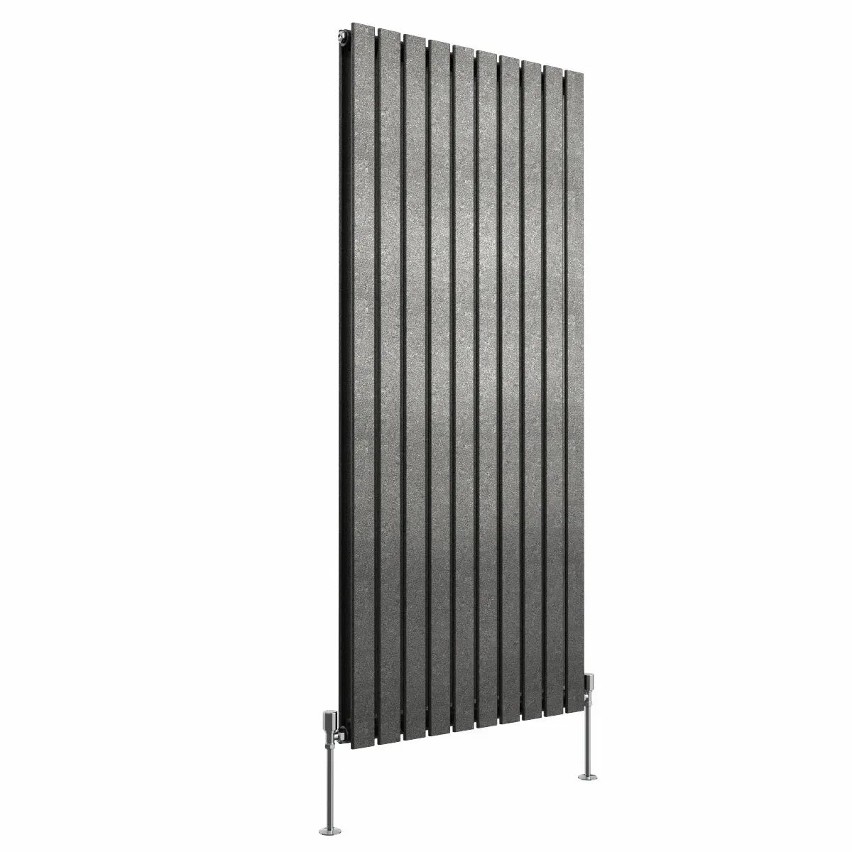 San Remo - Modern vertical flat panel radiator blackened silver