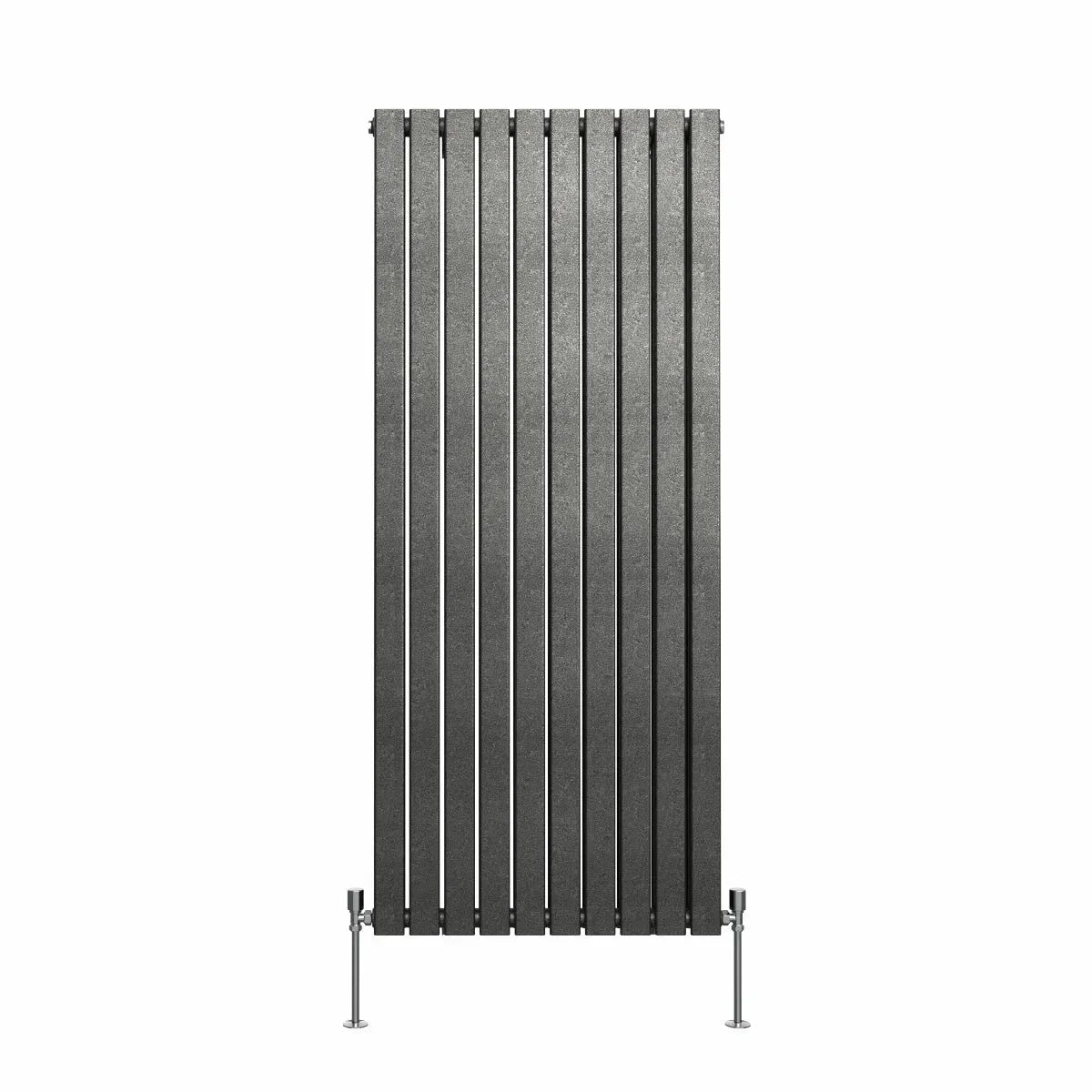 San Remo - Modern vertical flat panel radiator blackened silver