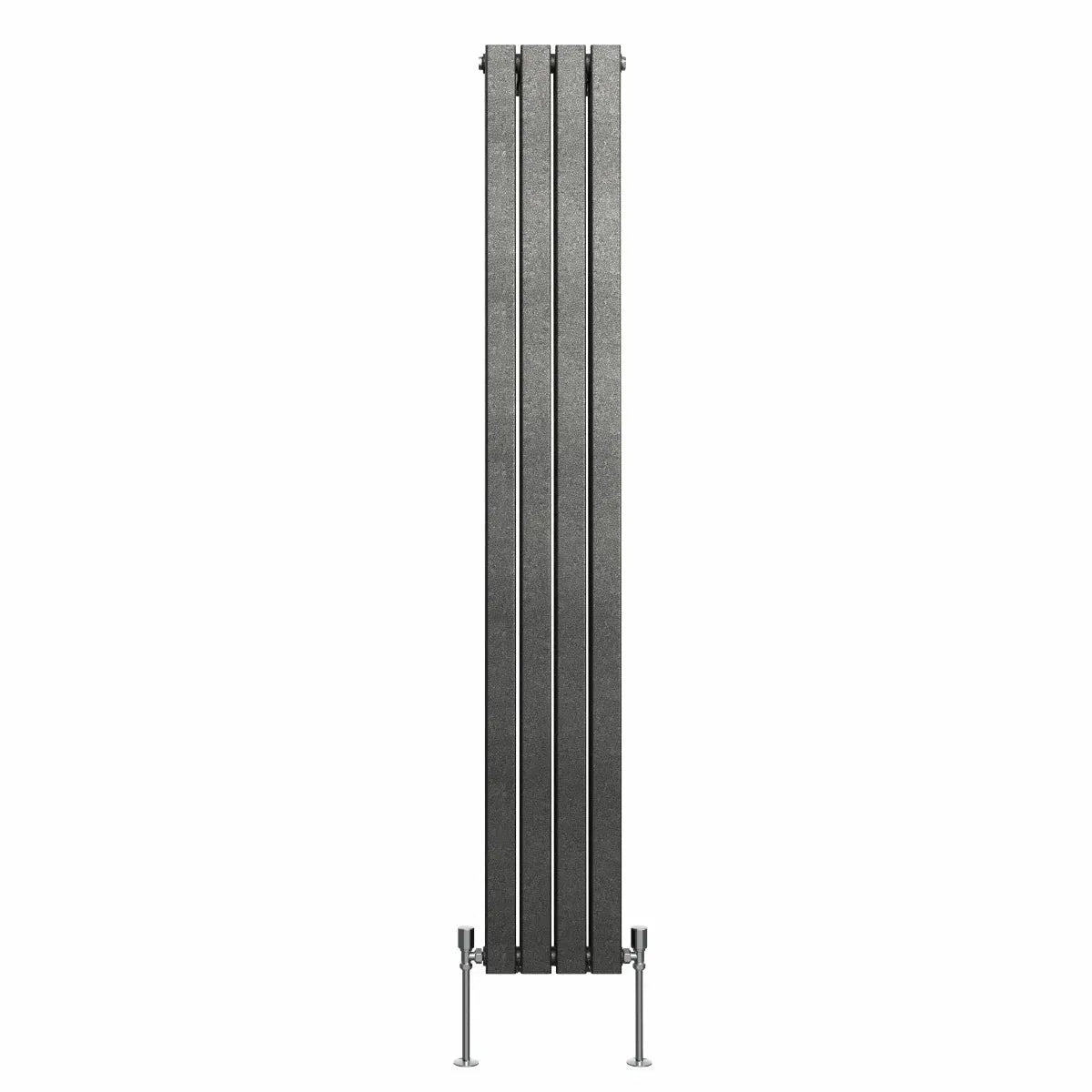 San Remo - Modern vertical flat panel radiator blackened silver