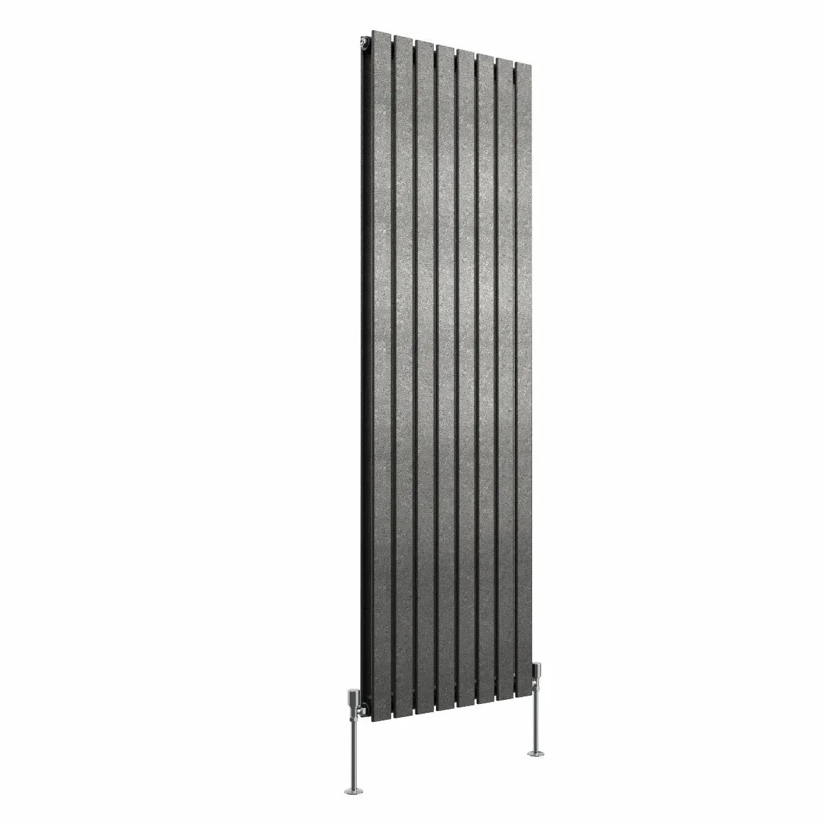 San Remo - Modern vertical flat panel radiator blackened silver