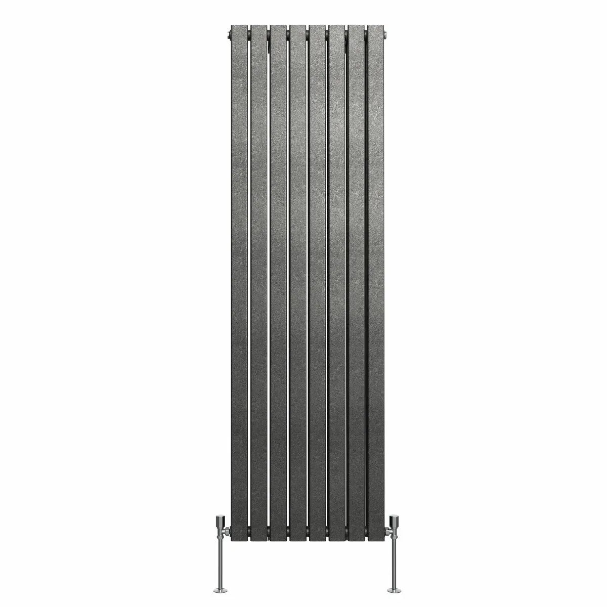 San Remo - Modern vertical flat panel radiator blackened silver