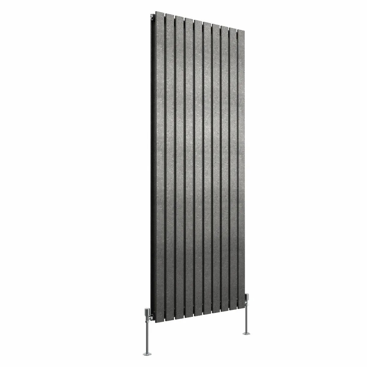 San Remo - Modern vertical flat panel radiator blackened silver