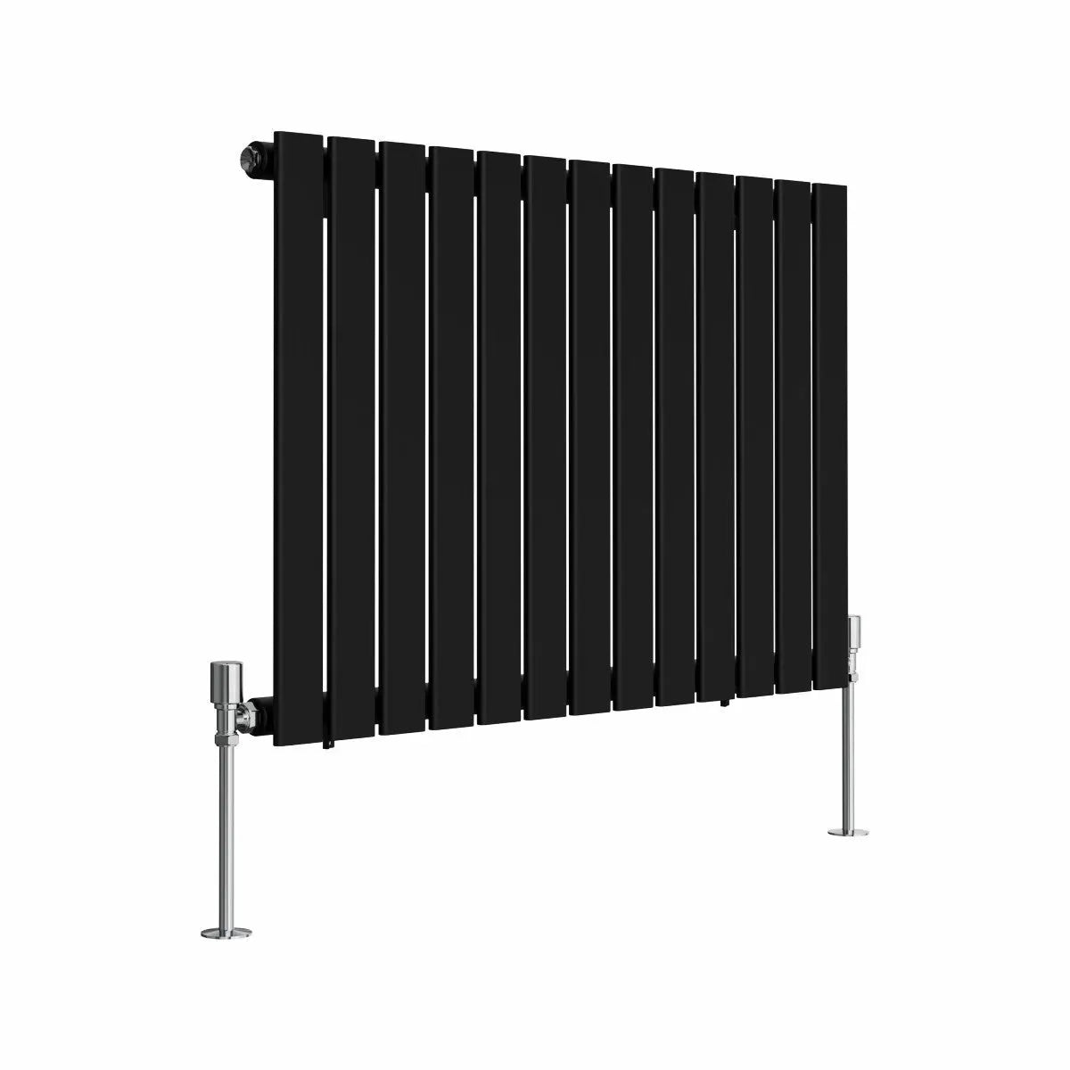 San Remo - Modern horizontal flat panel radiator black