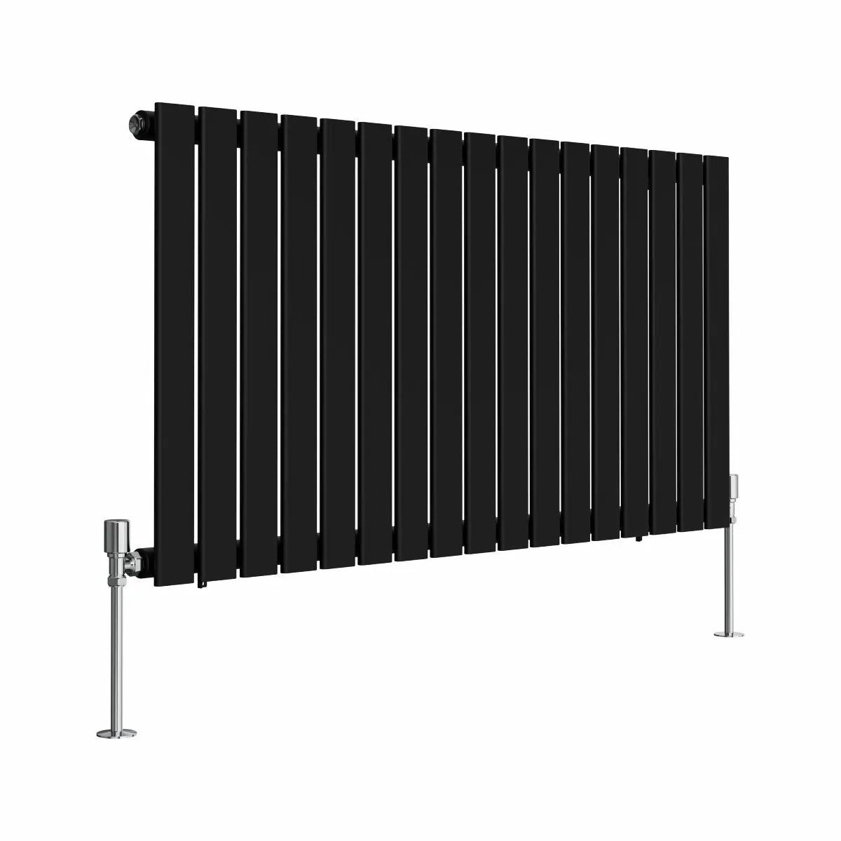 San Remo - Modern horizontal flat panel radiator black