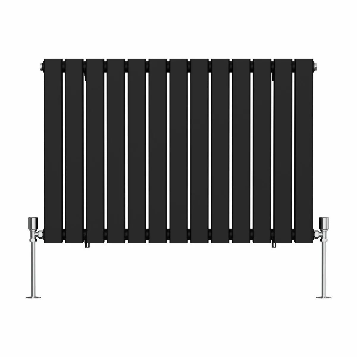 San Remo - Modern horizontal flat panel radiator black