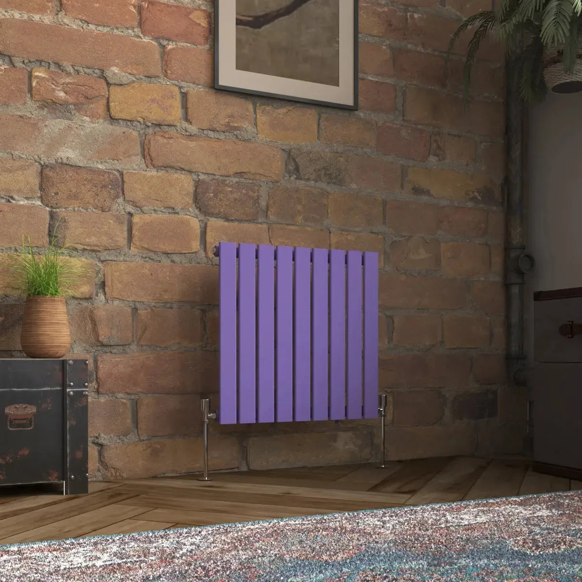 San Remo - Modern horizontal flat panel radiator blue lilac