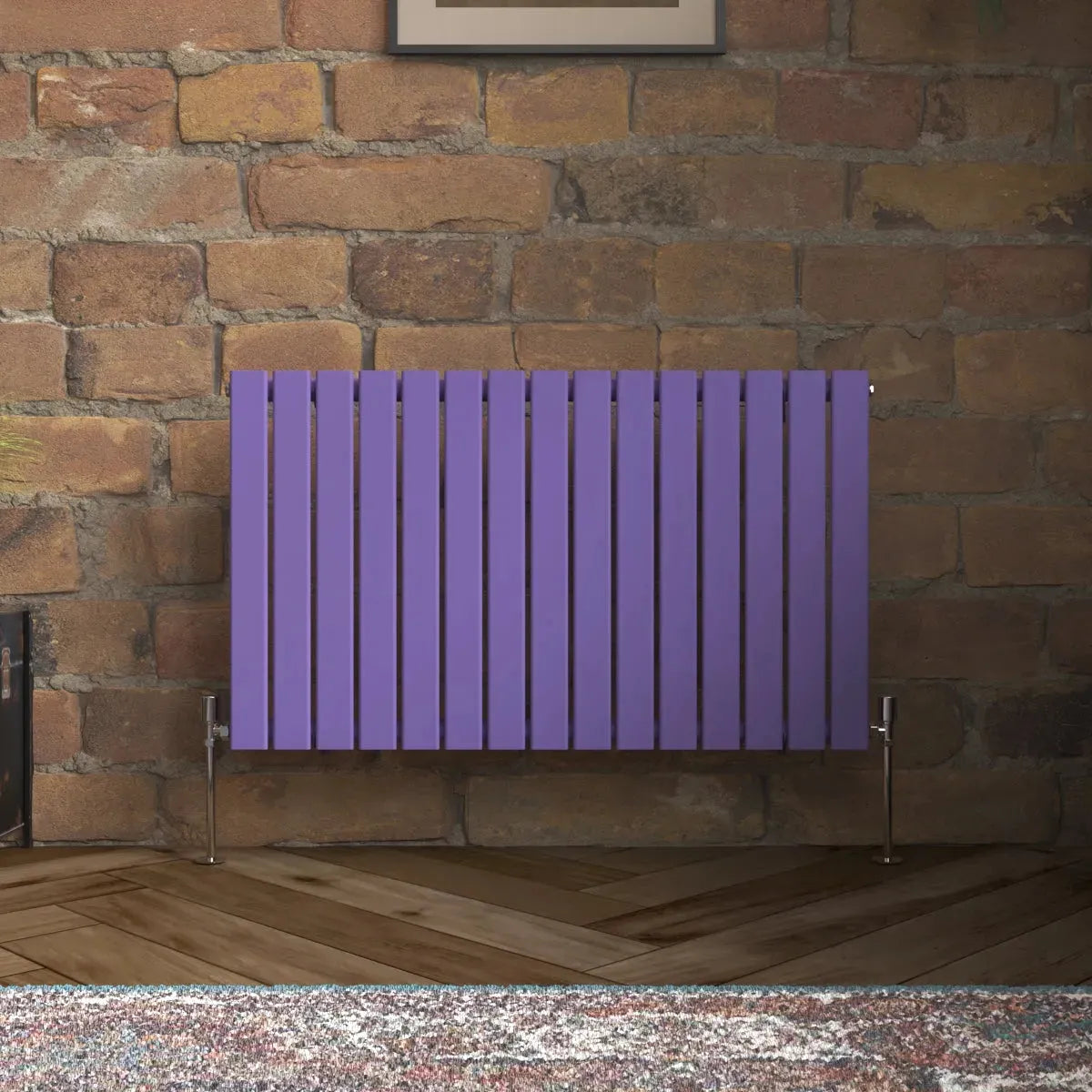 San Remo - Modern horizontal flat panel radiator blue lilac