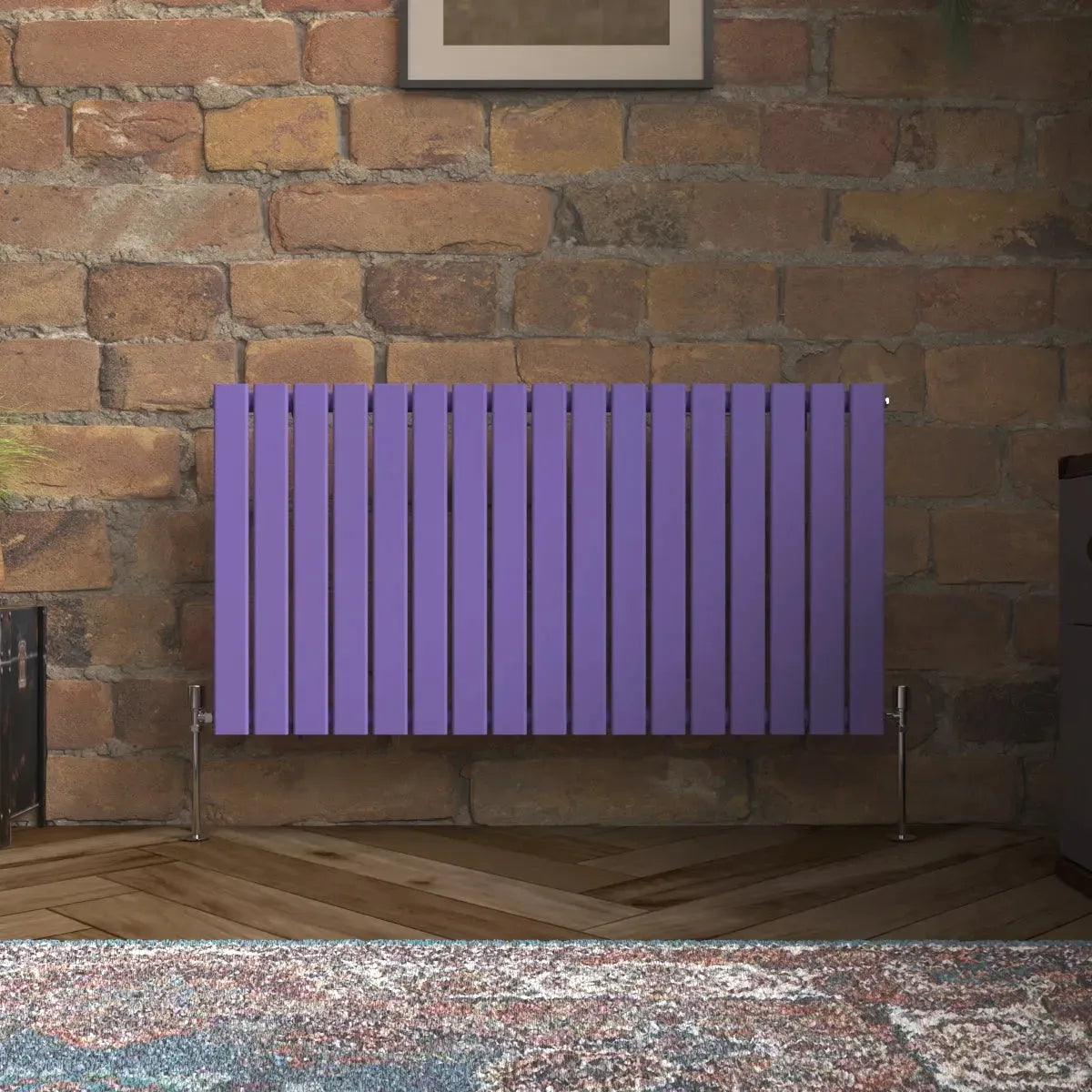 San Remo - Modern horizontal flat panel radiator blue lilac