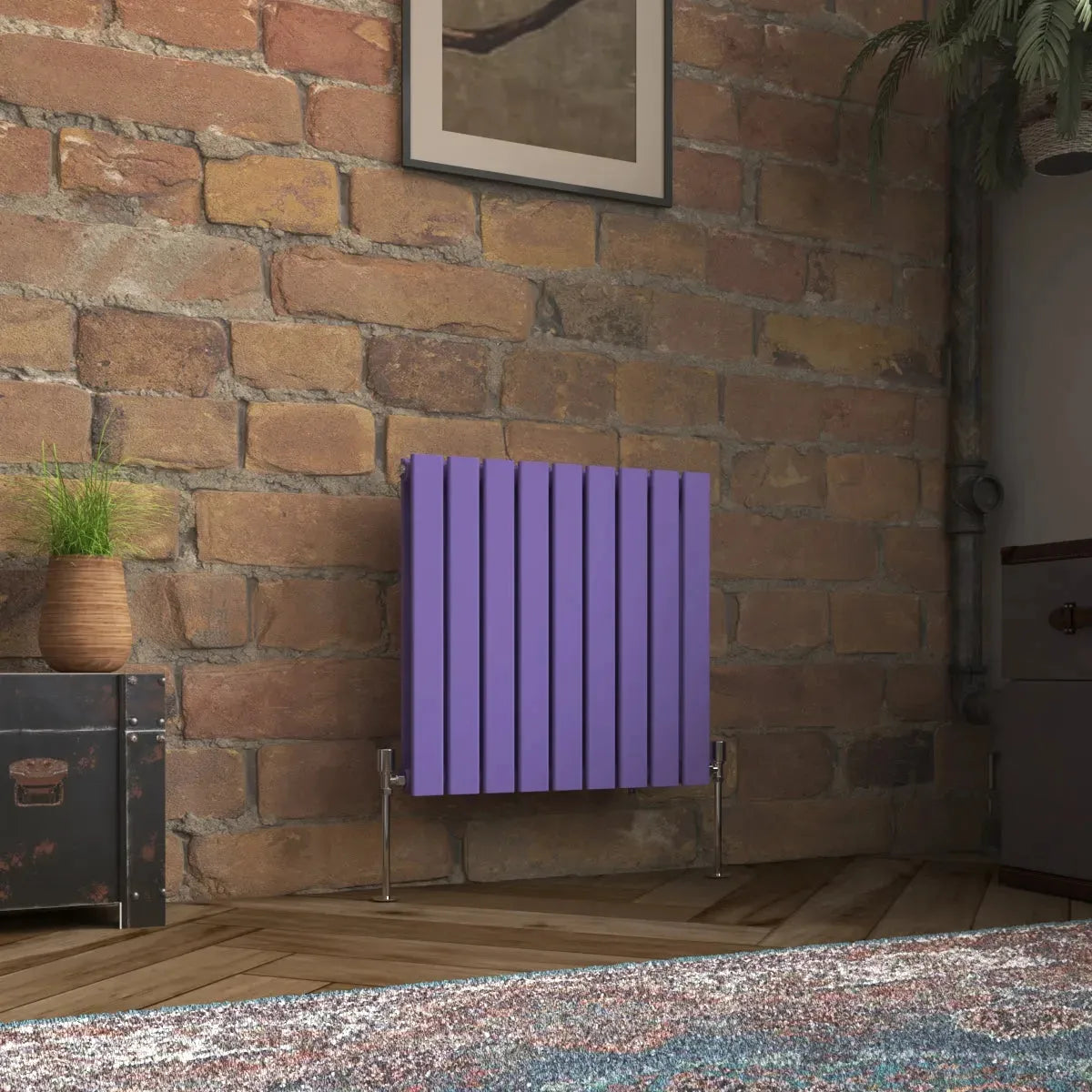 San Remo - Modern horizontal flat panel radiator blue lilac